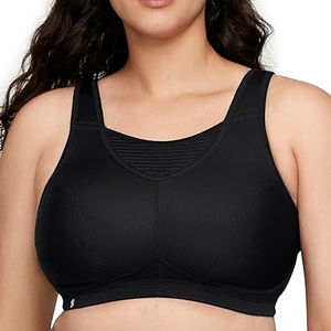 Soutien-gorge de sport pour femmes - Grande taille, sans coutures, design simple, maintien élevé, extensible dans quatre directions, confortable - Product Image 5