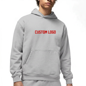 Custom Logo Oversized Pullover Hoodies Wholesale 100% Cotton Fleece Heavyweight Streetwear Winter Hooded Sweatshirt Bulk Supply - Product Image 4