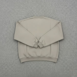 Nouveau sweat-shirt à col rond surdimensionné pour homme, couleur unie, coupe classique, manches longues, en coton tricoté, décontracté, pour l'automne - Product Image 5