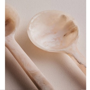 Moon Rise Craft Eco-Friendly Resin <b>Salad</b> Servers Set Marble Texture Dishwasher Microwave Oven Safe for Fresh <b>Salad</b> Preparation - Product Image 4