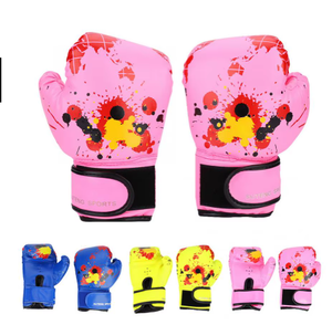 Gants de boxe pour enfants en cuir PU respirant avec maille, gants de combat anti-flamme, mitaines d'entraînement de boxe, gants de grappling pour enfants - Product Image 6