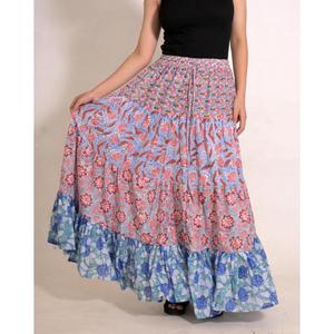 Handcrafted Cotton Patchwork Skirt Indian Printed <b>Boho</b> Maxi Skirt Lightweight Summer Festival Wear Casual High Quality - Product Image 4