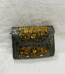 AUREVIA CRAFTS - Bolso de Mano de Metal con Mosaico Colorido Hecho a Mano, Estilo Antiguo, con Diseño Floral, para Mujer - Product Image 5