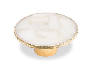 Luxury White <b>Marble</b> <b>Cake</b> <b>Stand</b> With Gold Metal Base Decorative Dessert Display <b>Stand</b> ideal For Wedding Bakery Table Decor - Product Image 1