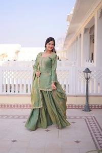 Traje Salwar Kameez Étnico Tradicional Indio para Bodas, de Primera Calidad a Bajo Precio, para Mujer, Traje Elegante de Georgette - Product Image 4
