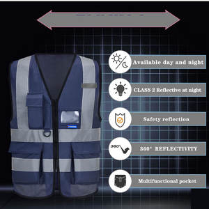 Nouveau Gilet de Sécurité Réfléchissant ANSI Classe 1 2026 avec Logo, Étanche, LED Clignotante, Multi-Poches, pour Photographie et Vêtements de Travail – Couleurs Variées - Product Image 4