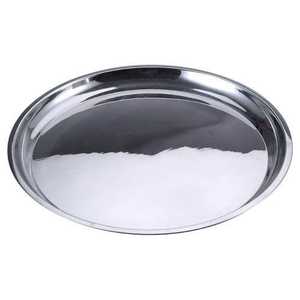 Ensemble d'assiettes rondes en acier inoxydable de qualité alimentaire, réutilisables et durables, pour la maison, les restaurants et les hôtels - Product Image 1