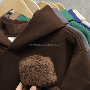 Sweat-shirt à capuche lourd, pull-over, logo personnalisé, haute qualité, tissu éponge français, 100% coton, sweat-shirts unisexes surdimensionnés pour hommes - Product Image 1