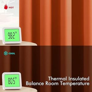 Rideaux occultants thermiques orange de 63 pouces pour chambre et salon, 2 panneaux - Product Image 4