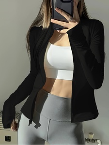 Nouvelle Veste de Yoga Femme Personnalisée, Tendance, Extensible 4 Directions, Réversible, Respirante, à Compression, Grande Taille, Coupe Slim pour la Gym - Product Image 6