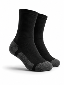 <b>White</b> Crew Woven Eco-Friendly Breathable Anti-Bacterial Quick Dry Sports <b>Socks</b> <b>Men's</b> Running Basketball Soccer Football Training - Product Image 1