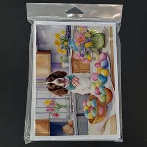Lunatique A7 Taille 5x7 Cartes Vierge Pack 8 Anglais Springer Spaniel Décorations De Pâques Cartes De Voeux avec Enveloppes - Product Image 3