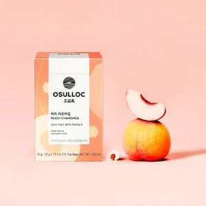 Set di 15 confezioni di camomilla e pesche al gusto coreano di Osulloc - Product Image 1
