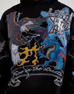 2026 Sweat à capuche zippé pour homme, streetwear personnalisé, en molleton bouclette, imprimé camouflage, orné de strass, de créateur, coupe oversize, grammage lourd - Product Image 6