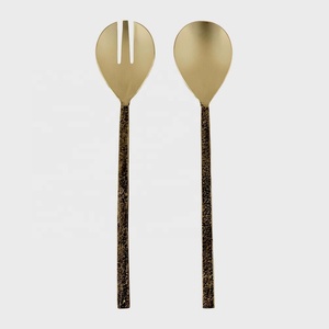 Ensemble de couverts à Long manche en acier inoxydable, service de salade royal en acier inoxydable poli miroir - Product Image 1