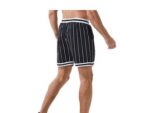 Shorts de bain décontractés pour hommes en toile, taille mi-haute, avec logo personnalisé, ourlet inférieur, écologiques, séchage rapide, respirants, fermeture à cordon de serrage, vente en gros - Product Image 2