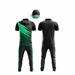 Lightweight Sublimated <b>Cricket</b> Jersey Set | Men Women Youth <b>Cricket</b> Wears Polo Shirt and Trouser Full Team Outfit - Product Image 1