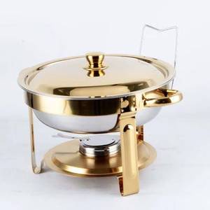 Plat de service de luxe pour buffet, doré et argenté, pour traiteur, mariage, banquet, hôtel - Product Image 4
