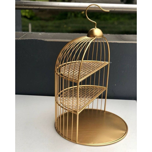 Support à gâteau en métal plaqué or de haute qualité, 3 étages, réutilisable, pour la présentation de desserts, décoration de la maison, accessoires de centre de table - Product Image 1