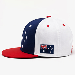 Flag <b>Cap</b> Unisex 100% Cotton Breathable Casual Hat Red <b>White</b> Blue <b>Flat</b> Brim Adult 58-60CM - Product Image 3