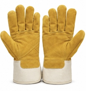 MUBASHAR PRO GRIP International Canadian <b>Rigger</b> Leather Anti-Slip Heat Resistant Durable Breathable Reinforced Cuff <b>Gloves</b> - Product Image 1