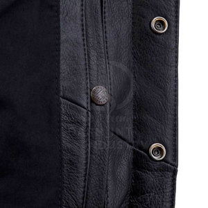 Gilet en cuir véritable pour homme, durable, respirant, service OEM, sans manches, multi-poches, vêtements de travail d'extérieur - Product Image 4