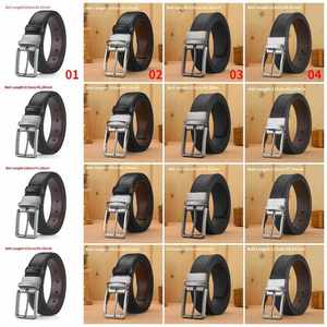 Ceinture formelle en cuir véritable noir, boucle à ardillon en acier rectangulaire, moulage monobloc, largeur 1 3/8 pouces - Product Image 6