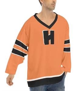 Tenue d'équipe de hockey sur glace personnalisée, maillot de hockey brodé pour équipe de hockey junior. - Product Image 5