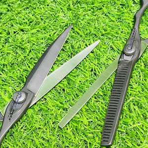 Beauty <b>Barber</b> Scissors <b>Set</b> Including Flat Scissors Tooth Hair Thinning Scissors and Precision Hair Cutting Salon Shears - Product Image 5