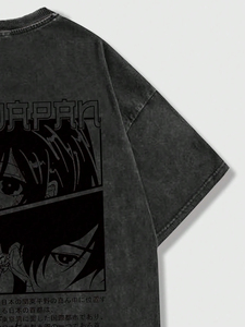Custom Oversized Harajuku T <b>Shirt</b> <b>Y2K</b> Retro Letter Graphic Print Loose Fit Cotton Short Sleeve Gothic Streetwear Casual Fashion - Product Image 4