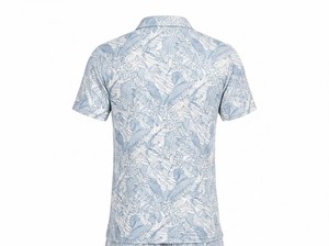 Men's Short Sleeve <b>leaves</b> pattern Print Polo Shirt Breathable quick dry Regular Fit Summer Wear sports and casual polo - Product Image 2