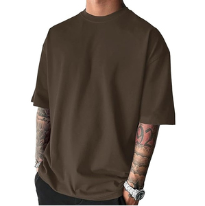 Boxy Fit Blank T-Shirt Custom Men French Terry <b>Drop</b> Shoulder <b>box</b> T Shirt 100% Organic Cotton Tee Heavyweight Oversized T-shirt - Product Image 4