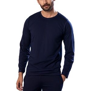 Nueva Camiseta al por Mayor con Logotipo Personalizado, Cuello Redondo, Manga Larga, 385 GSM, 100% Algodón, Lisa, para Hombre - Product Image 6