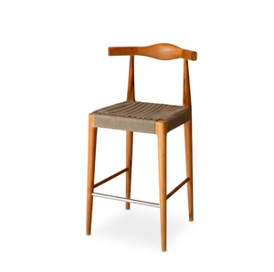 Mudi Luxury Strong Bar Chair Solid Teak Wood Natural Finish Scandinavian Design Eco-Friendly for Commercial Hotel Dining Outdoor - Product Image 1