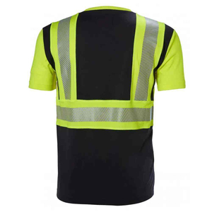 Hi <b>Vis</b> Reflective Cotton <b>T</b> <b>Shirt</b> for Men <b>High</b> Visibility Safety Work-wear <b>Shirt</b> Lightweight <b>T</b>-<b>Shirts</b> for Construction Road Work - Product Image 3