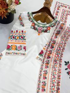 Traditional abaya <b>dress</b> for Women <b>Eid</b> Ramzan Special Dhoti Kurta Set Readymade Dhoti Style Pant Natural <b>Pakistani</b> modest <b>dress</b> - Product Image 4