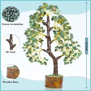 Árbol de Cristal de Aventurina Verde, Amuleto de Buena Suerte, Decoración para el Hogar, Gema Natural Hecha a Mano, Tema de Mascota, Gemas Naturales al por Mayor - Product Image 2