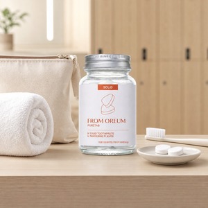 [FROM OREUM] Dentifrice Solide Saveur Mandarine de Jeju pour Week-end, 60 Comprimés pour Voyage, Trousse de Toilette de Voyage - Product Image 4