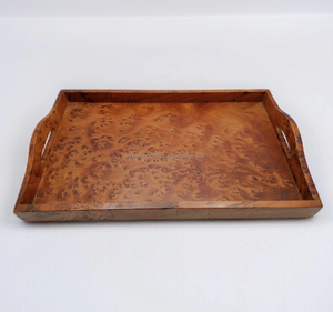 Bandeja de servicio de madera artesanal india de alta calidad superior estándar Natural Acacia Mango Shisham madera de pino artículo al por mayor - Product Image 4