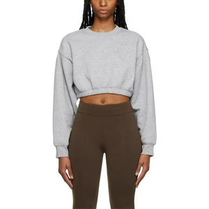 Wholesale Women off the Shoulder Sweatshirt High Quality Sweatshirt Women Plus Size Stretch Hem Baggy Sweatshirt for Women - Product Image 4