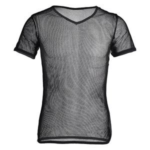 Custom Sports Mesh T Shirt Sublimation Training Running Jersey V-Neck Mesh T Shirt Solid Color Mesh T Shirt Regular Fit Mesh Tee - Product Image 2