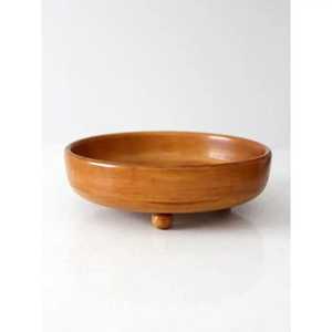 Tazón de Madera Hecho a Mano, Redondo, Natural, Artesanal, Decoración para el Hogar, Duradero, Estilo Moderno - Product Image 2