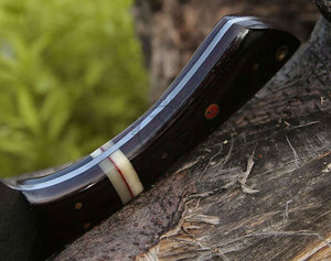 มีดครัวดาบเหล็กดามัสกัสทำมือรุ่นใหม่ล่าสุด ขนาดใบมีด 7 นิ้ว พร้อมด้ามไม้/กระดูกหายาก อุปกรณ์เสริมสำหรับครัว - Product Image 3