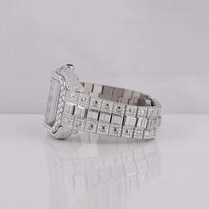 โรงงานขายส่งนาฬิกาฮิปฮอปประดับเพชรโมอิสซาไนต์ VVS1 คุณภาพสูง ราคาไม่แพง จากผู้ผลิตในอินเดีย - Product Image 3