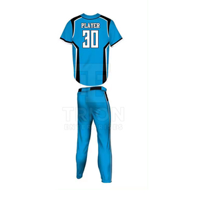 Ensemble uniforme de baseball personnalisé OEM ODM pour hommes, maillot à manches courtes et pantalon, impression par sublimation, polyester respirant, vêtements de sport - Product Image 2