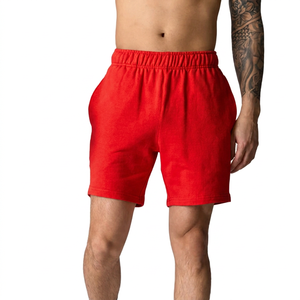 Shorts en coton orange uni pour homme, taille mi-haute, élastique, décontracté, respirant - Product Image 6