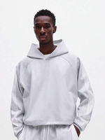 Ensemble de survêtement unisexe 100 % coton à capuche, streetwear, teint uni, décontracté, grandes tailles, doux et respirant, avec logo personnalisé, vente en gros OEM