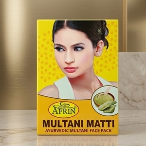 Mascarilla Facial de Arcilla Multani Matti Pura Afrin para Aclarar la Piel, Controlar la Grasa y Tratar el Acné, Paquete de Hierbas Naturales de 250g - Product Image 2