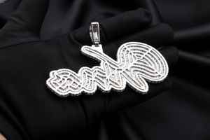 Colgante Personalizado de Plata de Ley 925 con Moissanita VVS, Colgante con Inicial, Logotipo o Letra, Colgante con Nombre o Número Estilo Hip Hop, y Dijes - Product Image 6