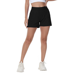 กางเกงขาสั้นโยคะเอวสูงผ้ายืดสำหรับผู้หญิง ใส่สบาย แห้งเร็ว ระบายเหงื่อได้ดี เหมาะสำหรับออกกำลังกาย วิ่ง และเล่นกีฬา - Product Image 5